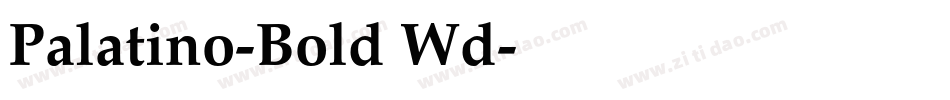Palatino-Bold Wd字体转换